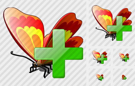 Butterfly Add Icon