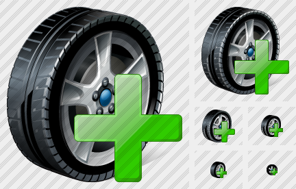 Icone Car Wheel Add