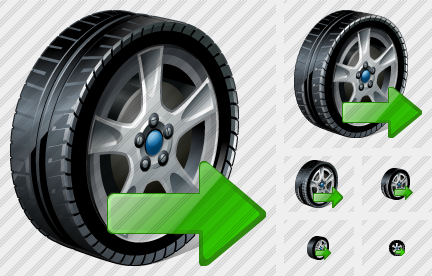 Car Wheel Export Icon