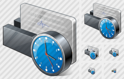 Icone Card Reading Device Clock