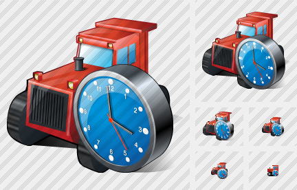 Catterpillar Tractor Clock Icon