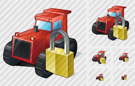 Catterpillar Tractor Locked Icon