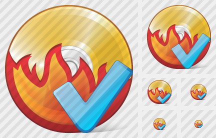 CD Burn Ok Icon