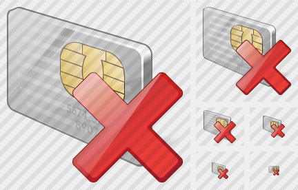 Chip Card Delete Icon