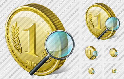 Coin Search 2 Icon