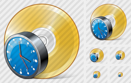 Compact Disk Clock Icon