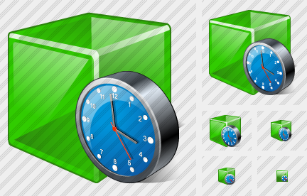 Cube Clock Icon