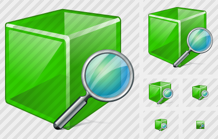 Cube Search Icon
