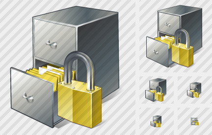 Document Box Locked Icon