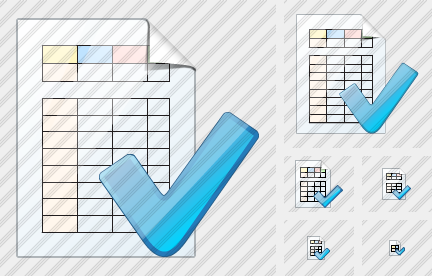 Icone Document Table Ok