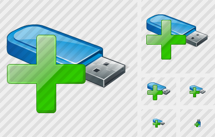 Flash Drive Add Icon