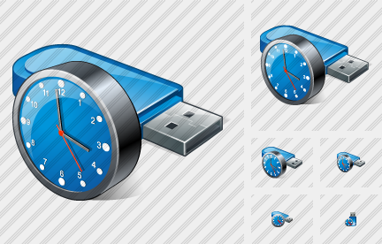 Flash Drive Clock Icon