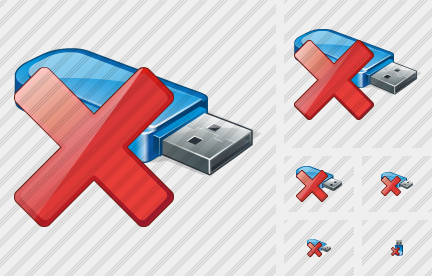 Flash Drive Delete Icon