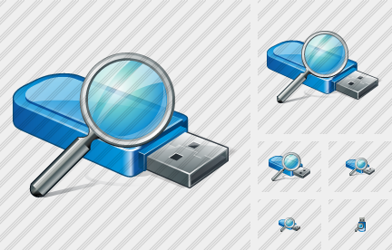 Flash Drive Search Icon