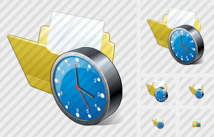  Folder Document Clock