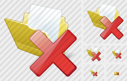 Icone Folder Document Delete