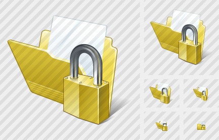 Icone Folder Document Locked