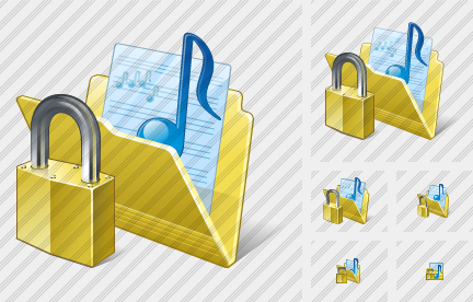 Icone Folder My Music Locked