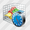 3D Graph Clock Icon