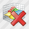 3D Graph Delete Icon