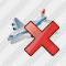 Airplane Delete Icon