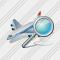 Airplane Search Icon