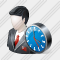 Business User Clock Icon