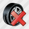 Car Wheel Delete Icon