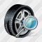 Car Wheel Search Icon