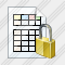 Document Table Locked Icon