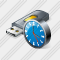 Flash Drive 2 Clock Icon