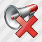 Megaphone Delete Icon