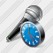 Microphone Clock Icon