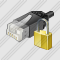 Network Connection Lock Icon