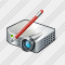 Projector White Edit Icon