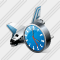 Shuttle Clock Icon