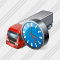 Truck Clock Icon