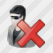 User Sun Glasses Delete Icon