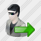 User Sun Glasses Export Icon