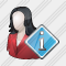 User Woman Info Icon