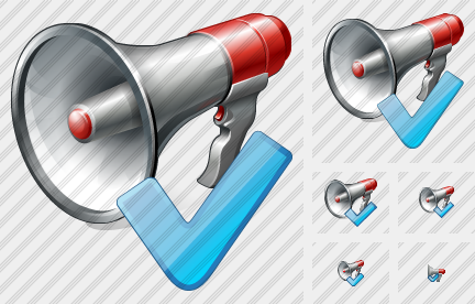 Megaphone Ok Icon