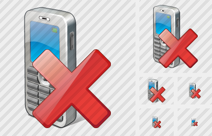 Mobile Phone Delete Icon