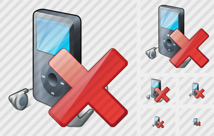 MP3 Player Delete Icon