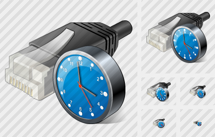 Icone Network Connection Clock