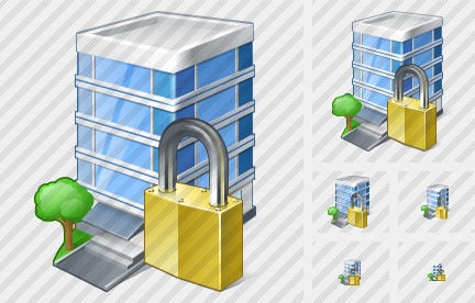 Office Building Locked Icon