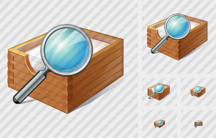 Paper Box Search Icon