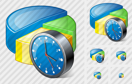 Icone Pie Chart Clock