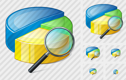 Pie Chart Search 2 Icon