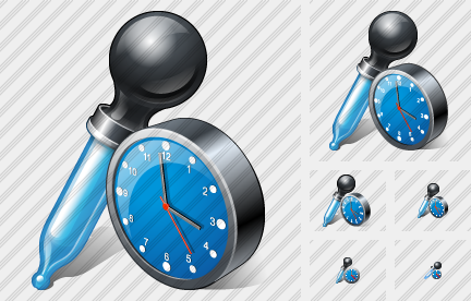 Pipette Clock Icon