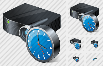 Icone Projector Black Clock